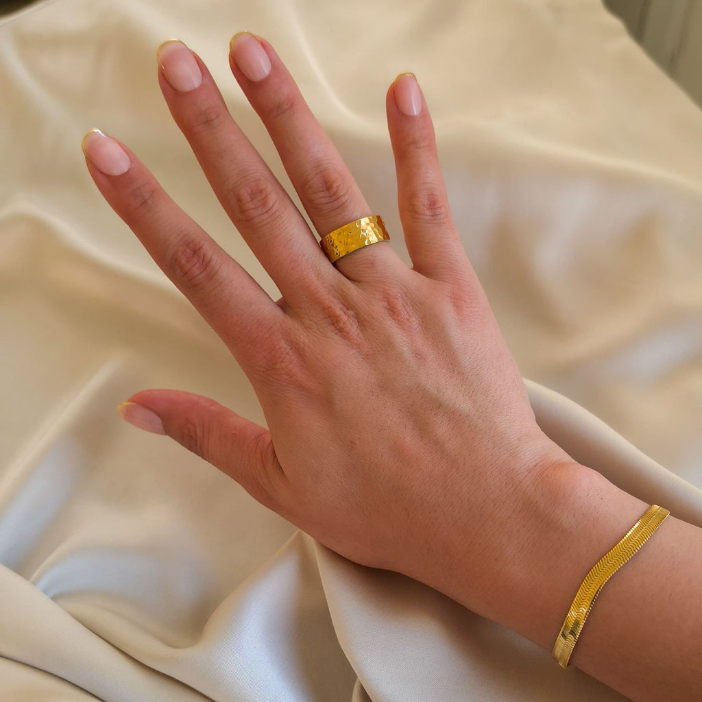 Terre — Bague Martelée