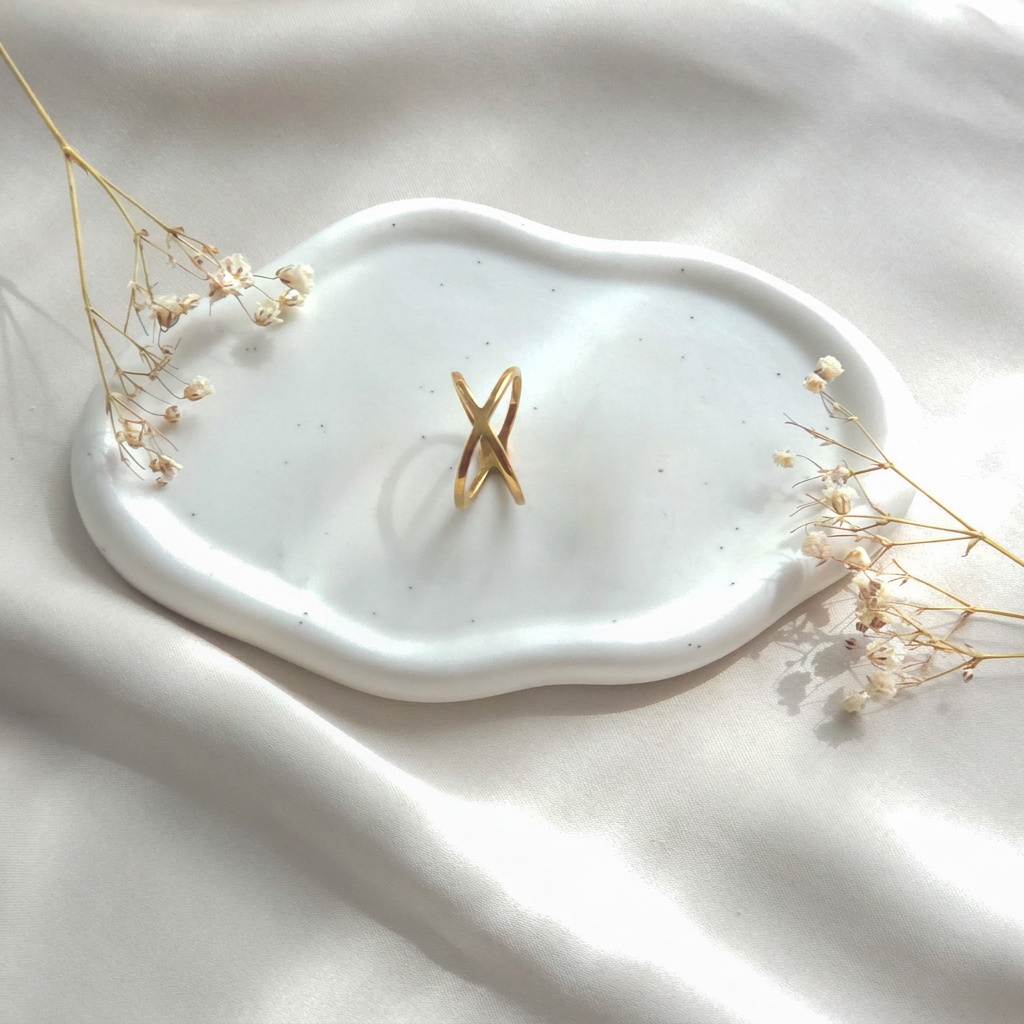 Croisée — Bague Géométrique