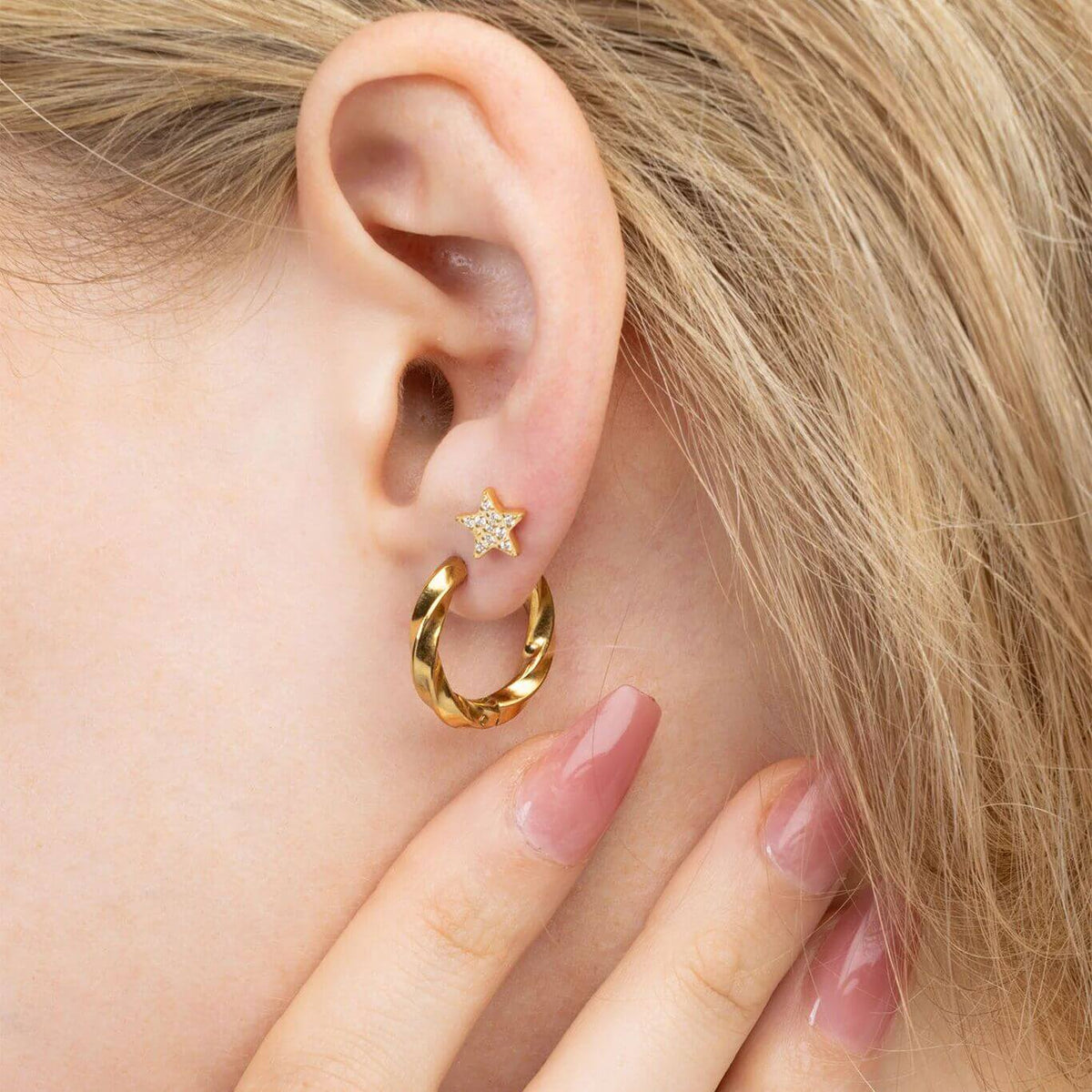 Braided — Twisted Huggie Hoops