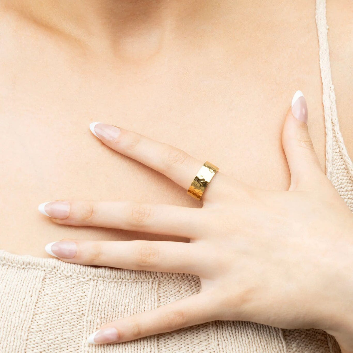 Terre — Bague Martelée