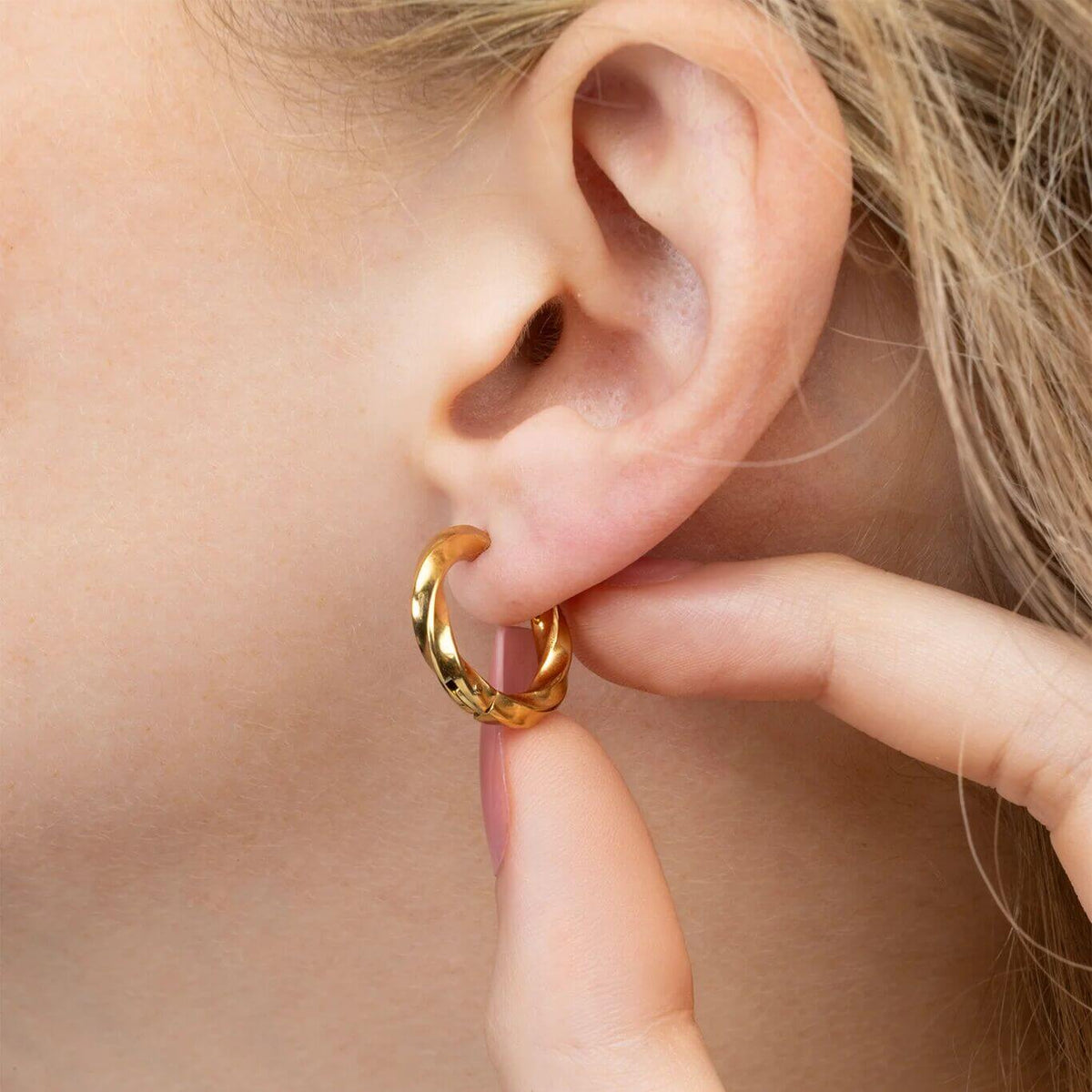 Braided — Twisted Huggie Hoops